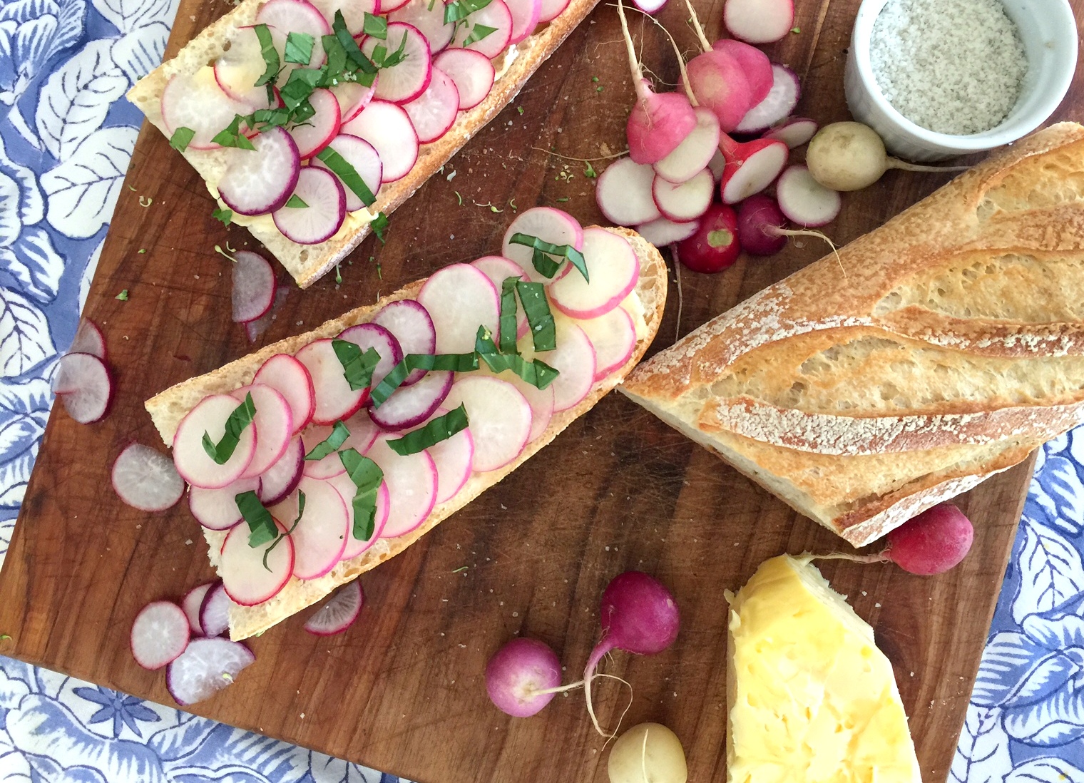 A Spring Snack Radishes, Baguette & Butter The Simply Luxurious Life®