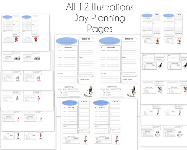 compact all 13 illustrations tsll day planner pages day planner pages