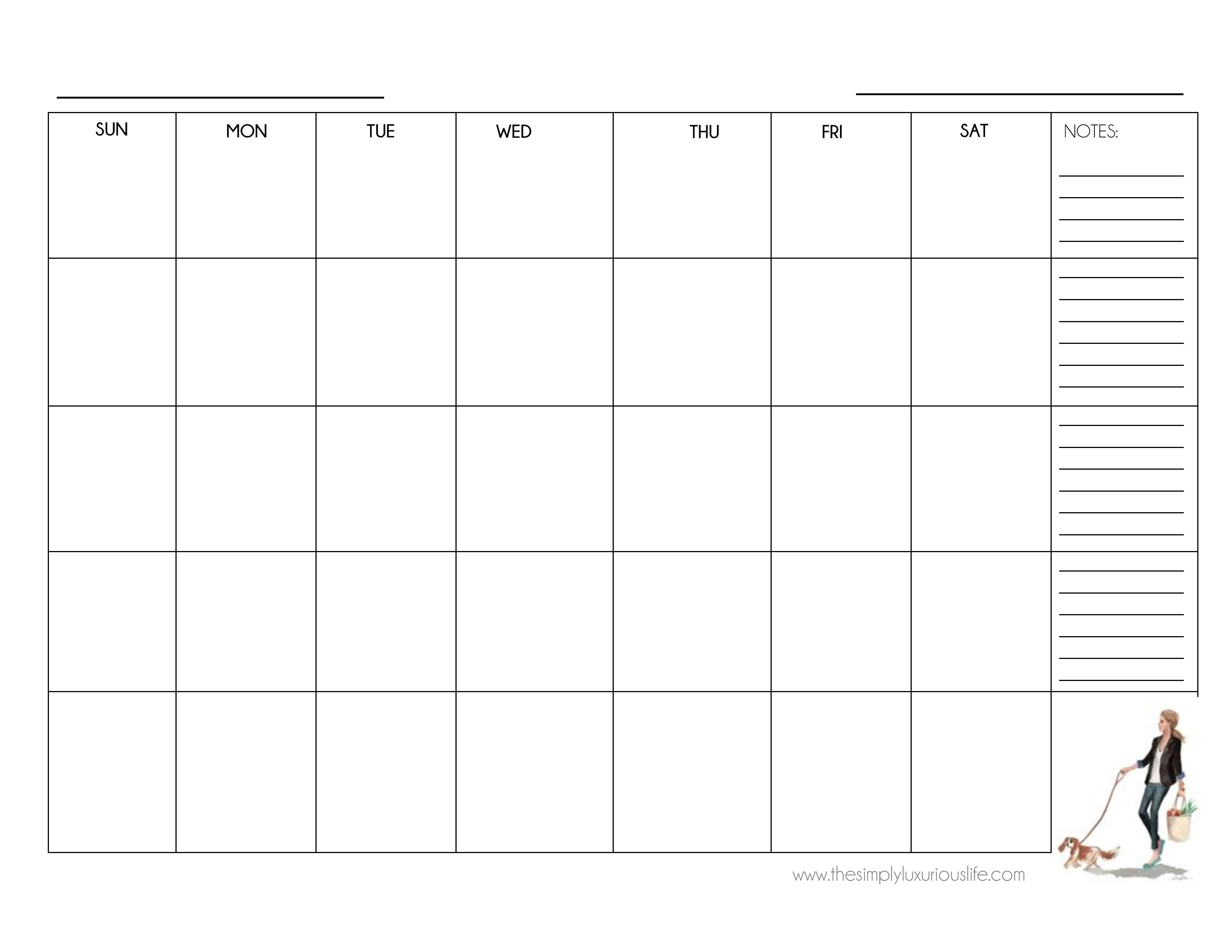 monthly planner pages